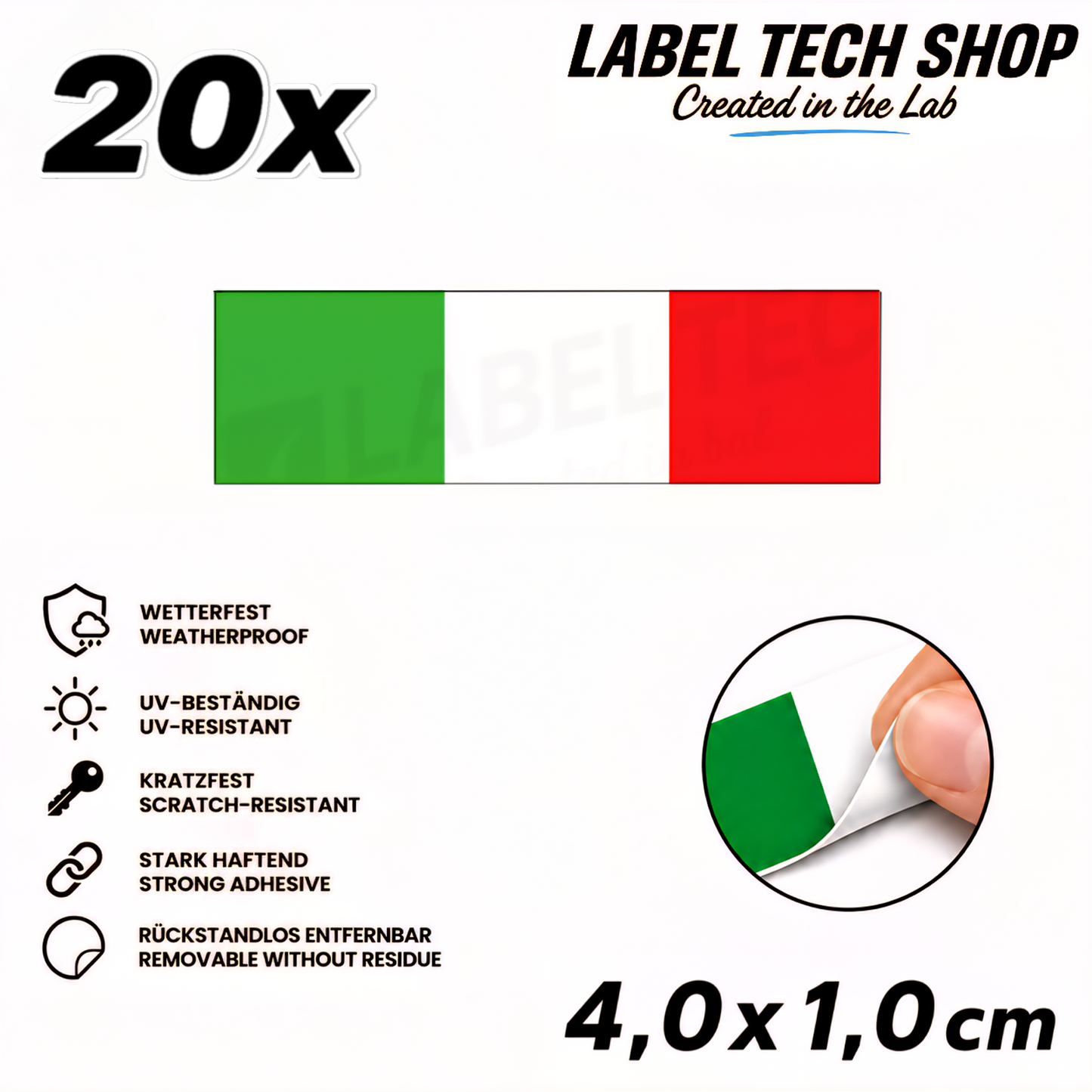 🇮🇹 Italian Sticker Italien Aufkleber Adesivo Italiano Bandiera Italiana Motorrad Auto Helm 4,0x1,0cm NR.097