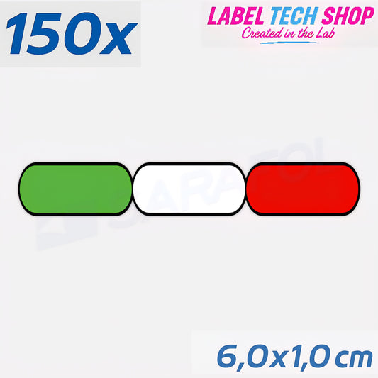 150x Italia/Italien Aufkleber Flagge 6×1 cm Italien Streifen Adesivo Sticker 037