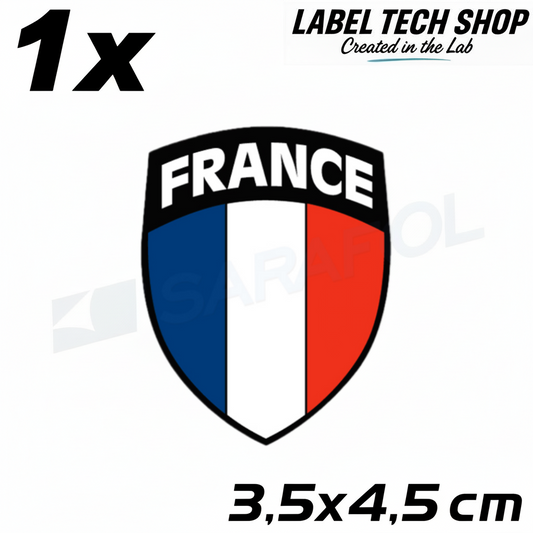 1x Frankreich Aufkleber France Francia Flagge Sticker 3,5x4,5cm (042)