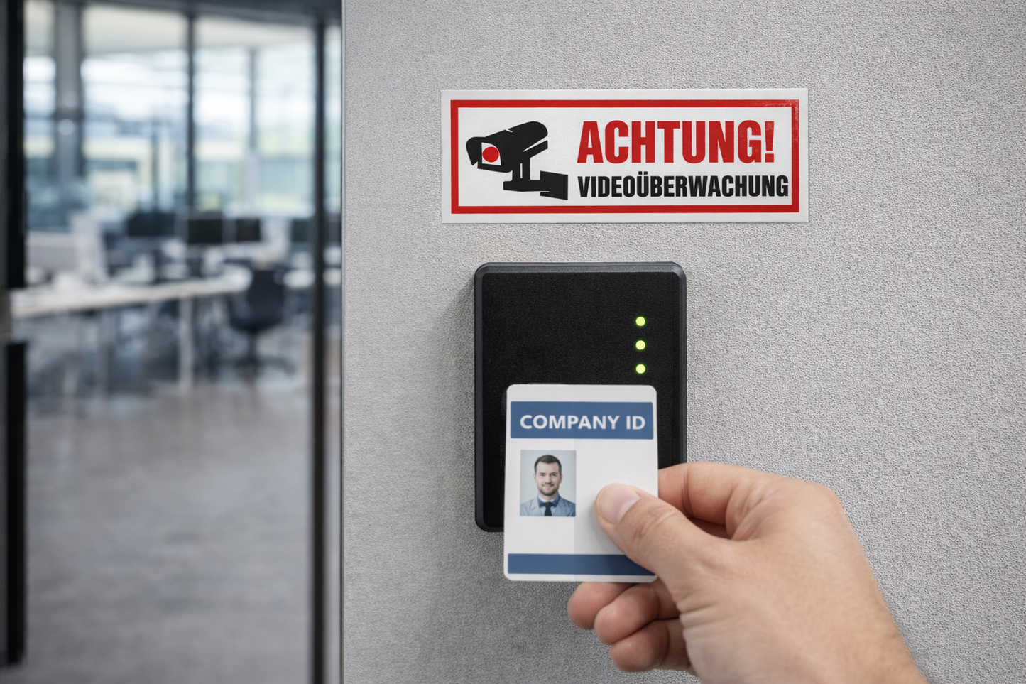 Achtung Videoüberwachung Kamera Aufkleber 13×5cm Hinweiszeichen für Innen&Außen 123