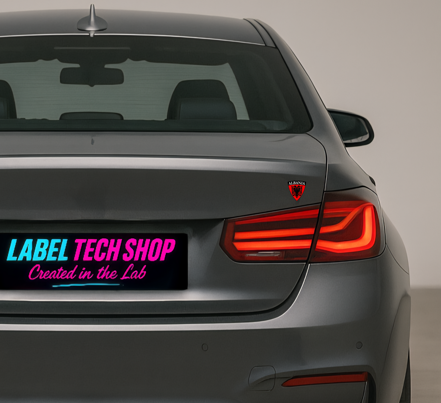 8x Albania Shqiponja Wappen Sticker – Albanien Flagge Emblem Aufkleber 5,0x5,5cm (004)