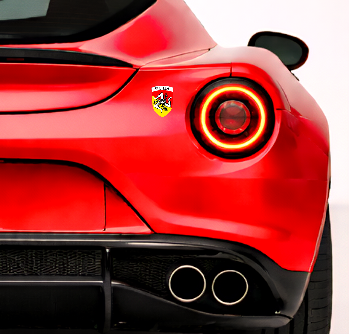 3x Sizilien Aufkleber – Sicilia Sicily Flagge Wappen Sticker 3,5x5,0cm (017)