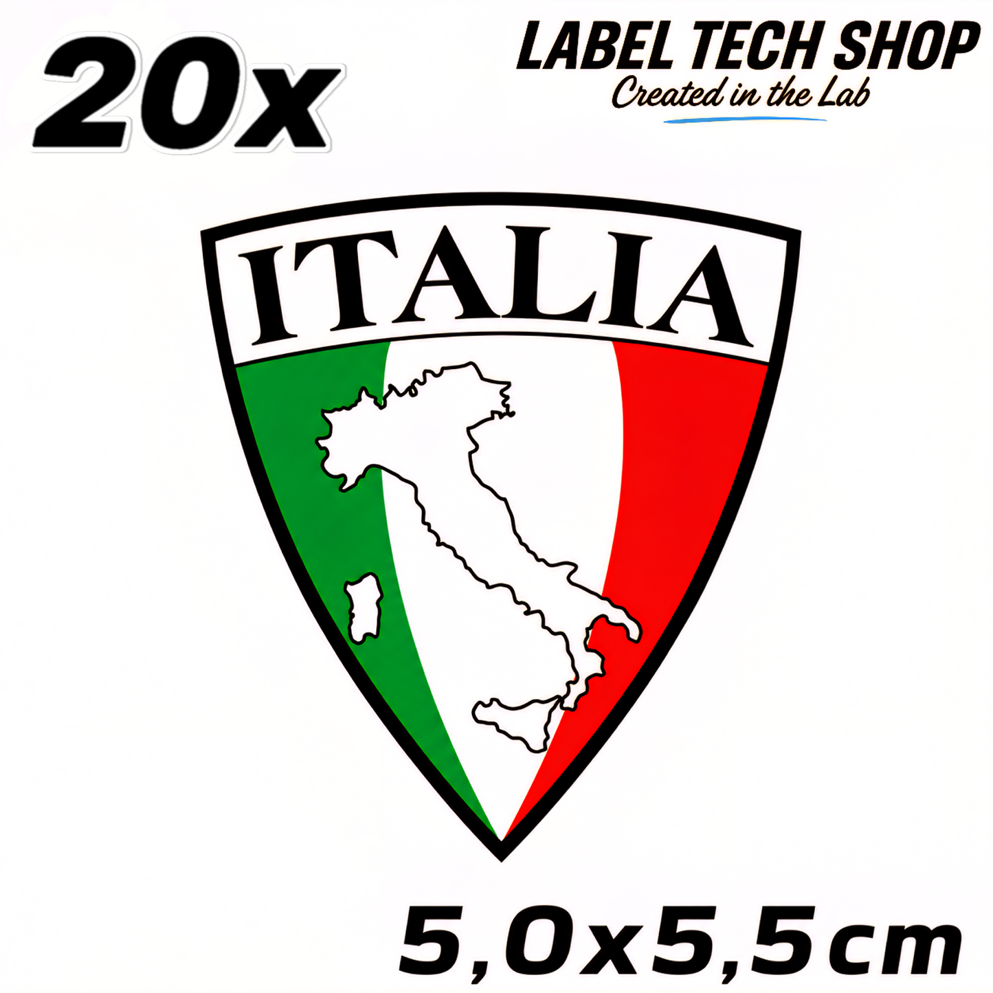 🇮🇹 Italien Italia Italy Emblem Wappen Adesivo Sticker Aufkleber Auto Motorrad Helm Laptop Flagge 5,0x5,5cm