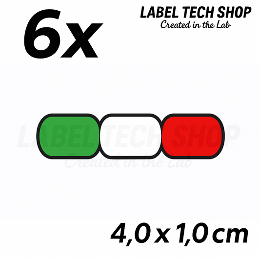 6x Italien Aufkleber Flagge 4×1cm Flagge Italien Adesivo Sticker 096