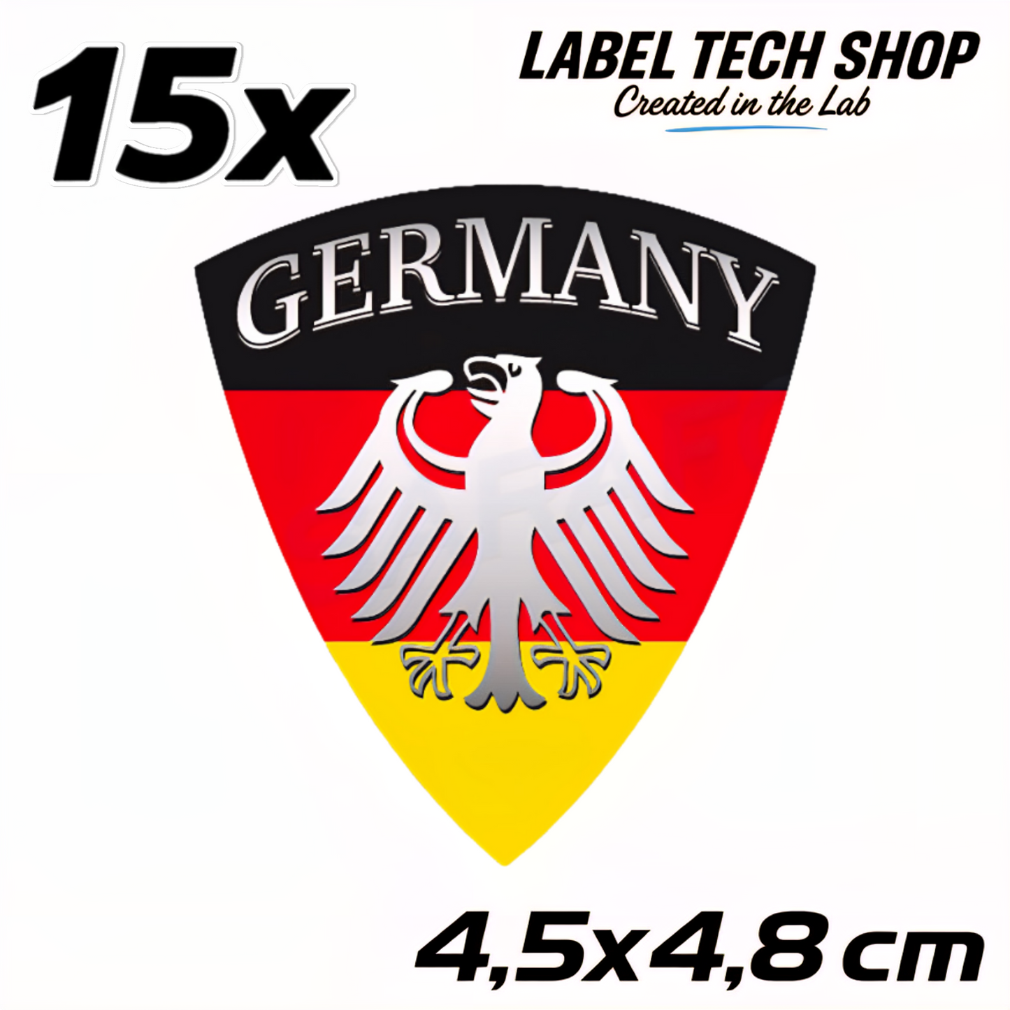 Germany Emblem Aufkleber 4,5 x 4,8 cm – Deutschland Adler Wappen Sticker (116)