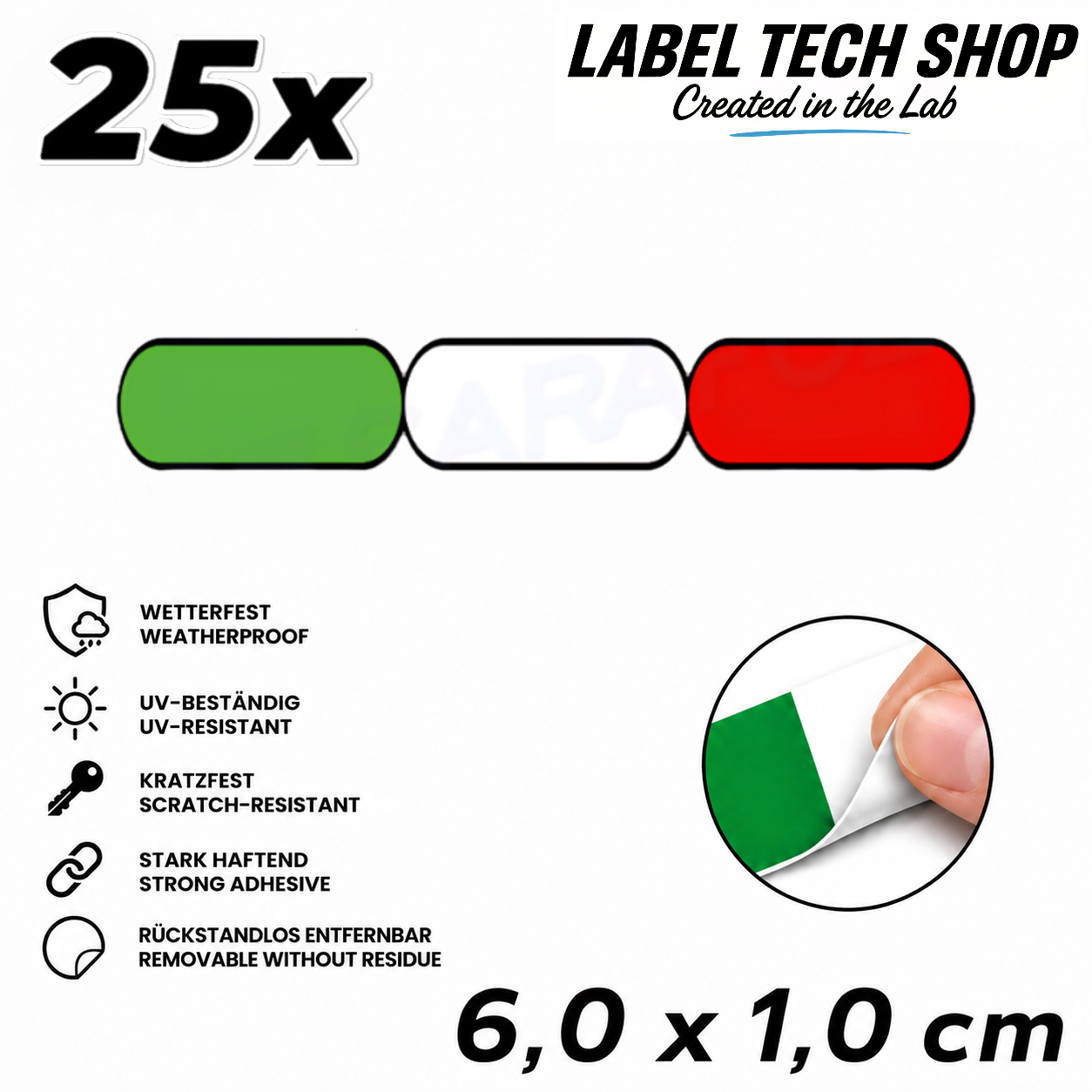 🇮🇹 Italien Aufkleber Italian Sticker Adesivo Italiano Bandiera Italiana Motorrad Auto Helm 6,0x1,0cm NR.037