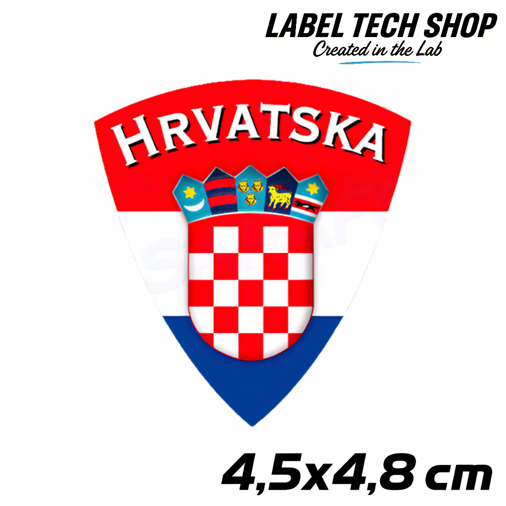 Kroatien Hrvatska Croatia Wappen Aufkleber – Croatia Coat of Arms Sticker – 4,5 × 4,8 cm (013)