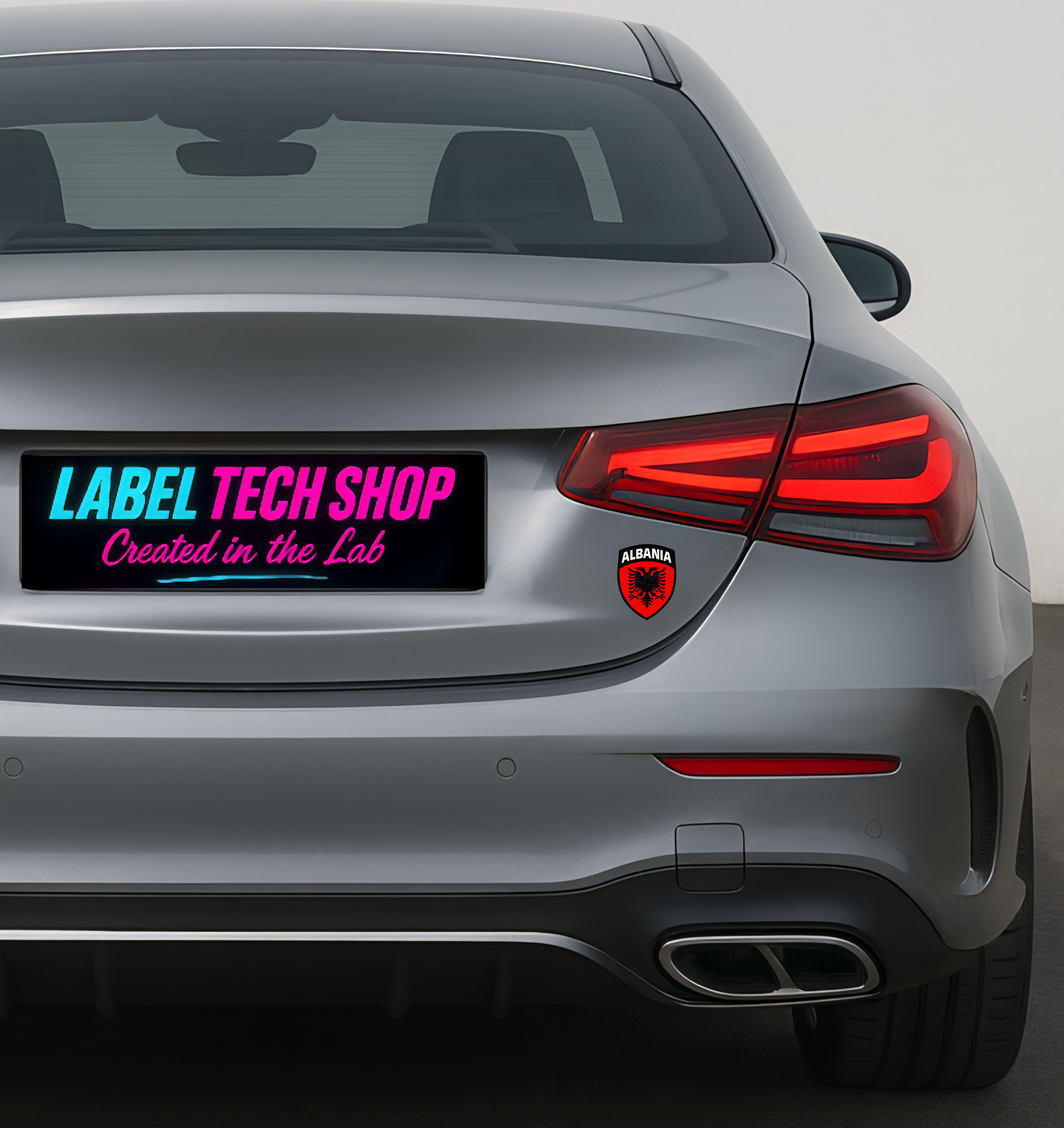 5x Albanien Aufkleber Shqipëria Shqiponja  – Albania Flagge Emblem Wappen Sticker 4,5x5,5cm (100)