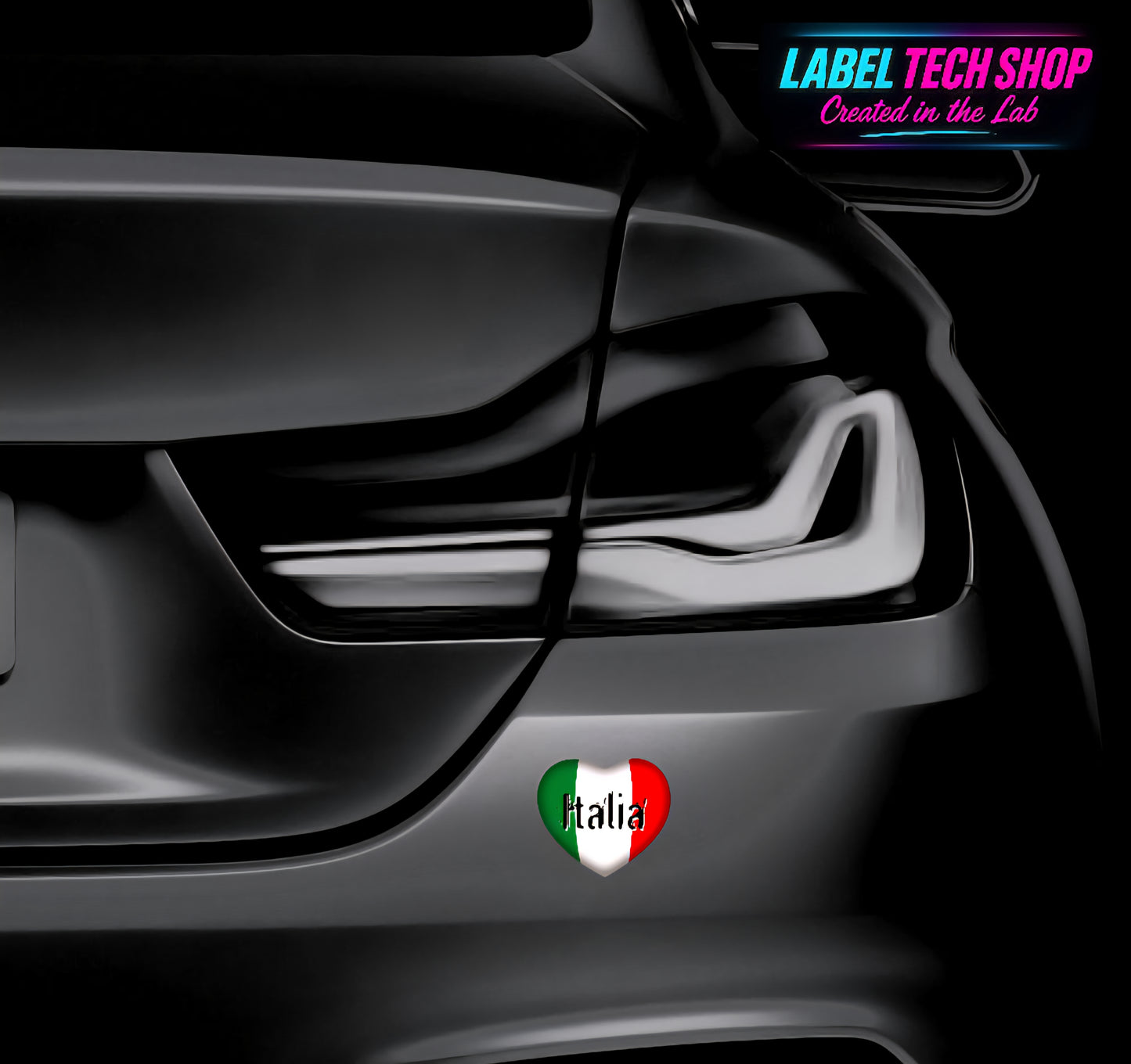 100x Italia/Italien Aufkleber Herz 5×4,5cm Flagge Italien Adesivo Cuore Sticker 060