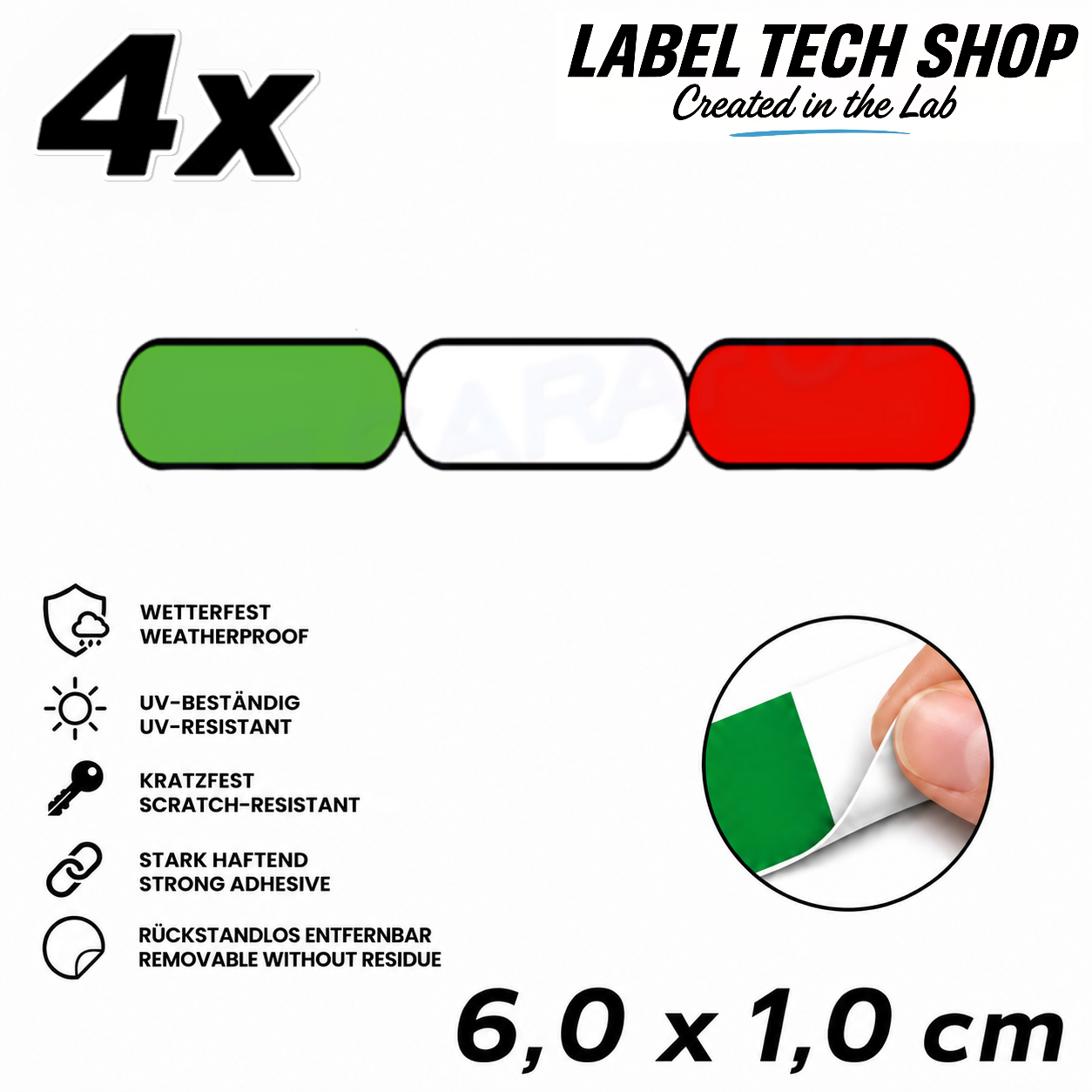 🇮🇹 Italien Aufkleber Italian Sticker Adesivo Italiano Bandiera Italiana Motorrad Auto Helm 6,0x1,0cm NR.037