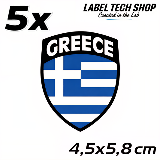 5x Griechenland Aufkleber 🇬🇷 Αυτοκόλλητο Ελλάδας Greek Sticker 4,5×5,8 cm (109)