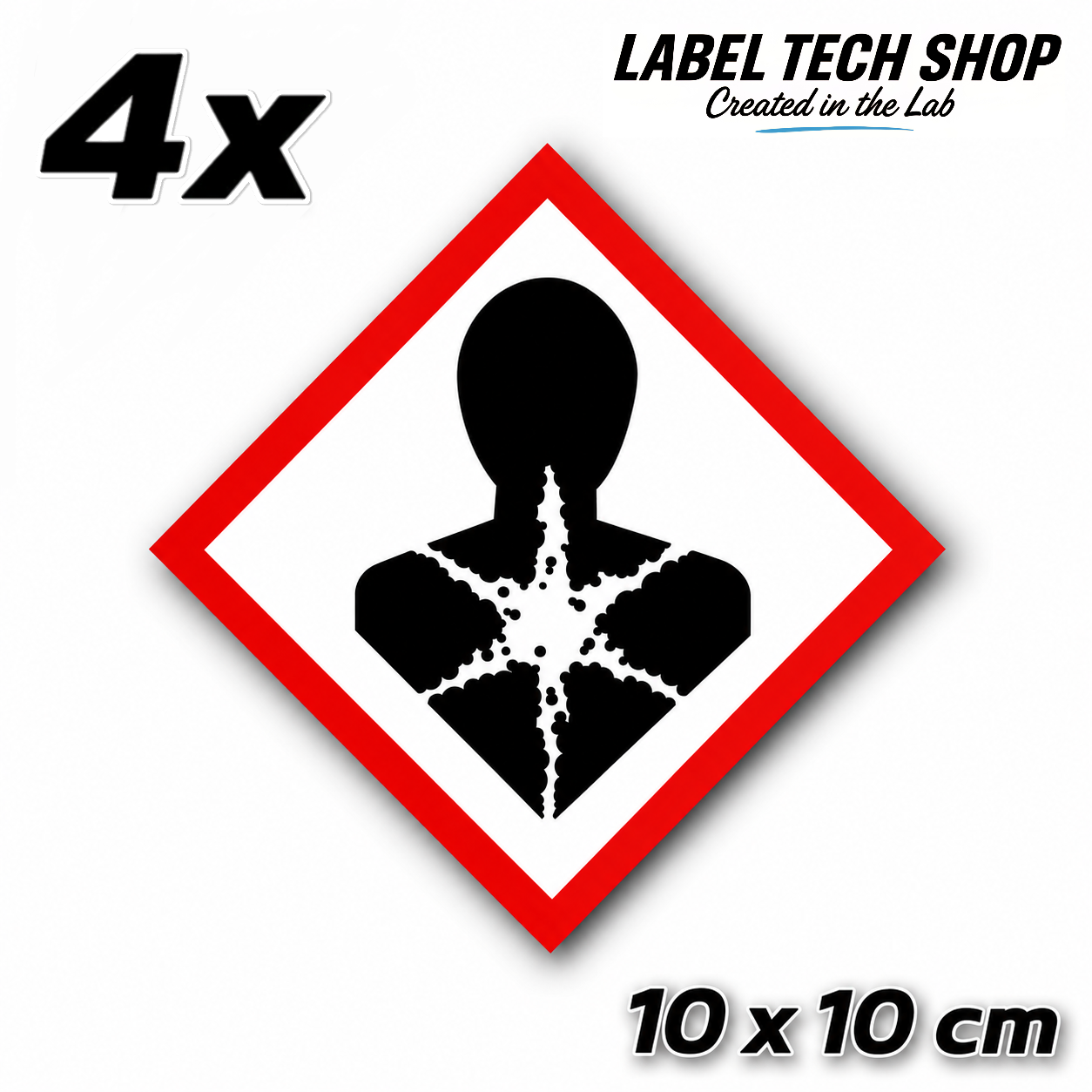 GHS08 Gesundheitsgefahr Aufkleber Health Hazard Sticker Gefahrstoff Kennzeichen nach CLP / GHS Arbeitssicherheit