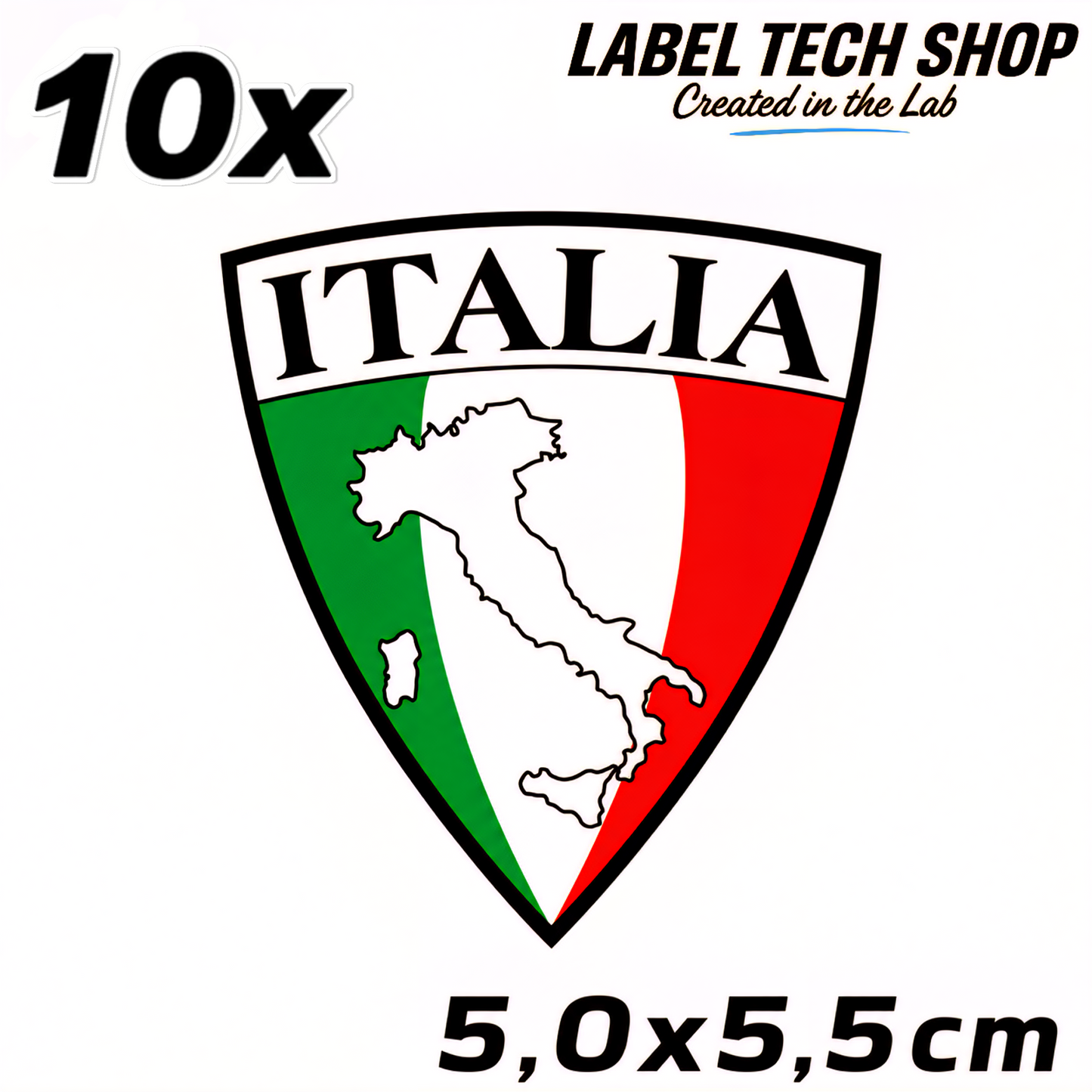 🇮🇹 Italien Italia Italy Emblem Wappen Adesivo Sticker Aufkleber Auto Motorrad Helm Laptop Flagge 5,0x5,5cm