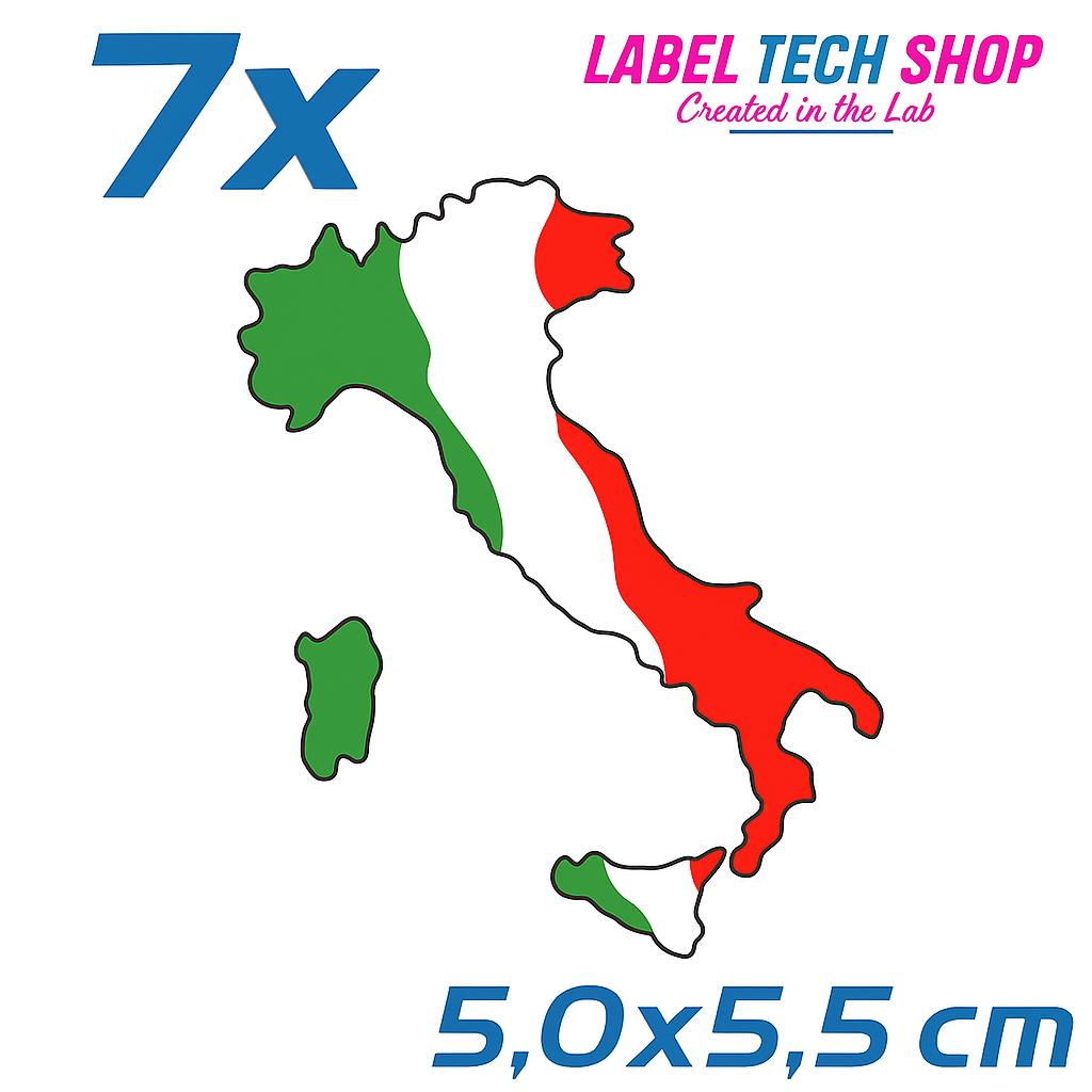 7x Italia/Italien Aufkleber Stiefel 5×5,5cm Flagge Italien Adesivo Sticker 032