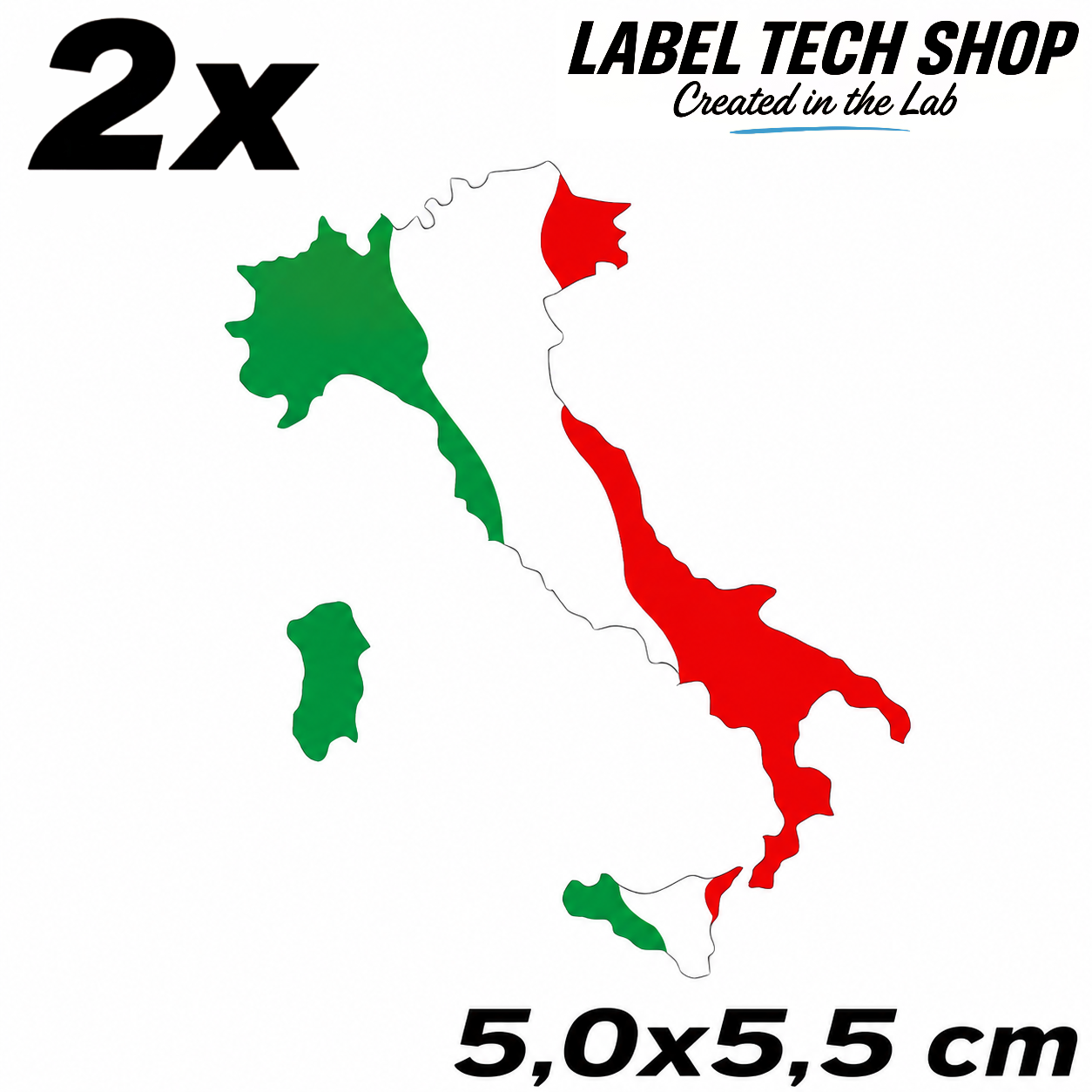 🇮🇹 Italien Italia Italy Stiefel Flagge Adesivo Sticker Aufkleber Auto Motorrad Helm Laptop 5,0x5,5cm