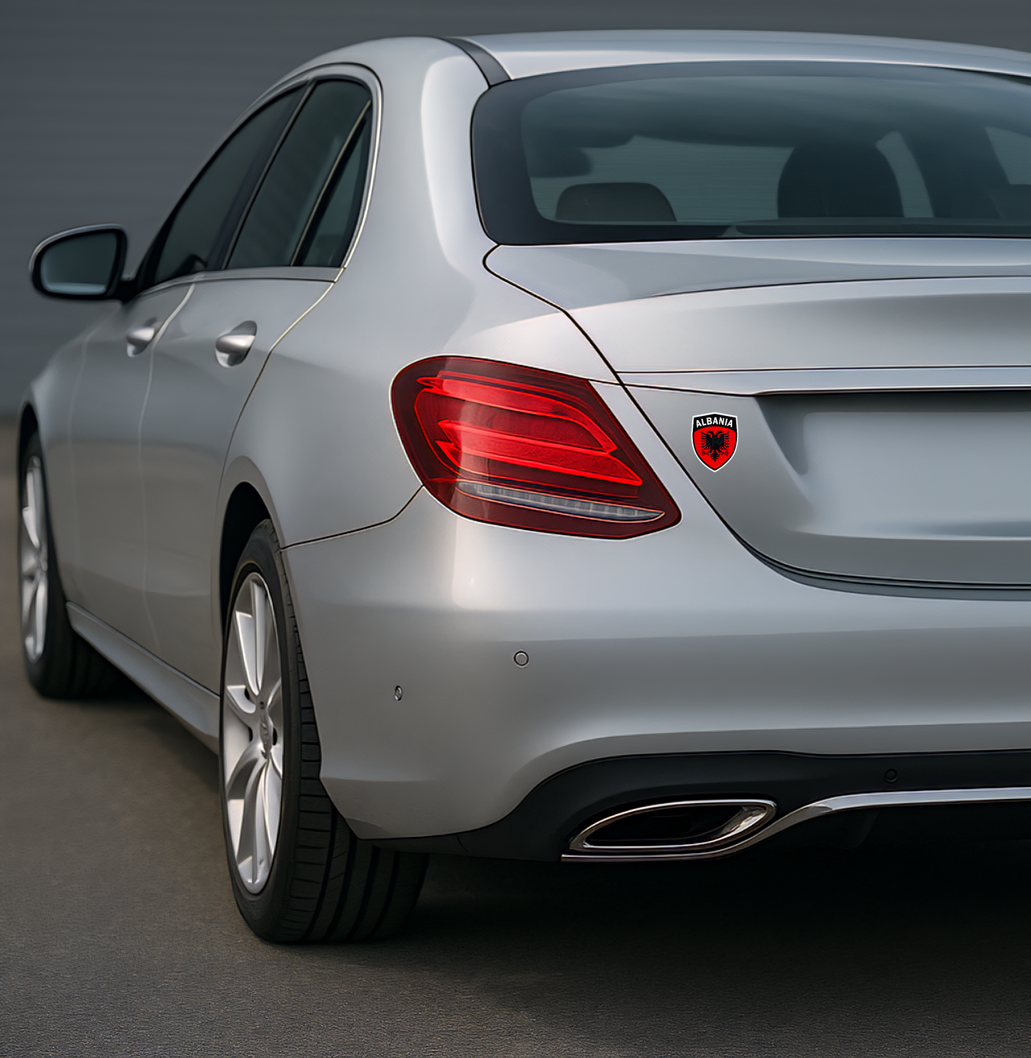 7x Albanien Aufkleber Shqipëria Shqiponja  – Albania Flagge Emblem Wappen Sticker 4,5x5,8cm (105)