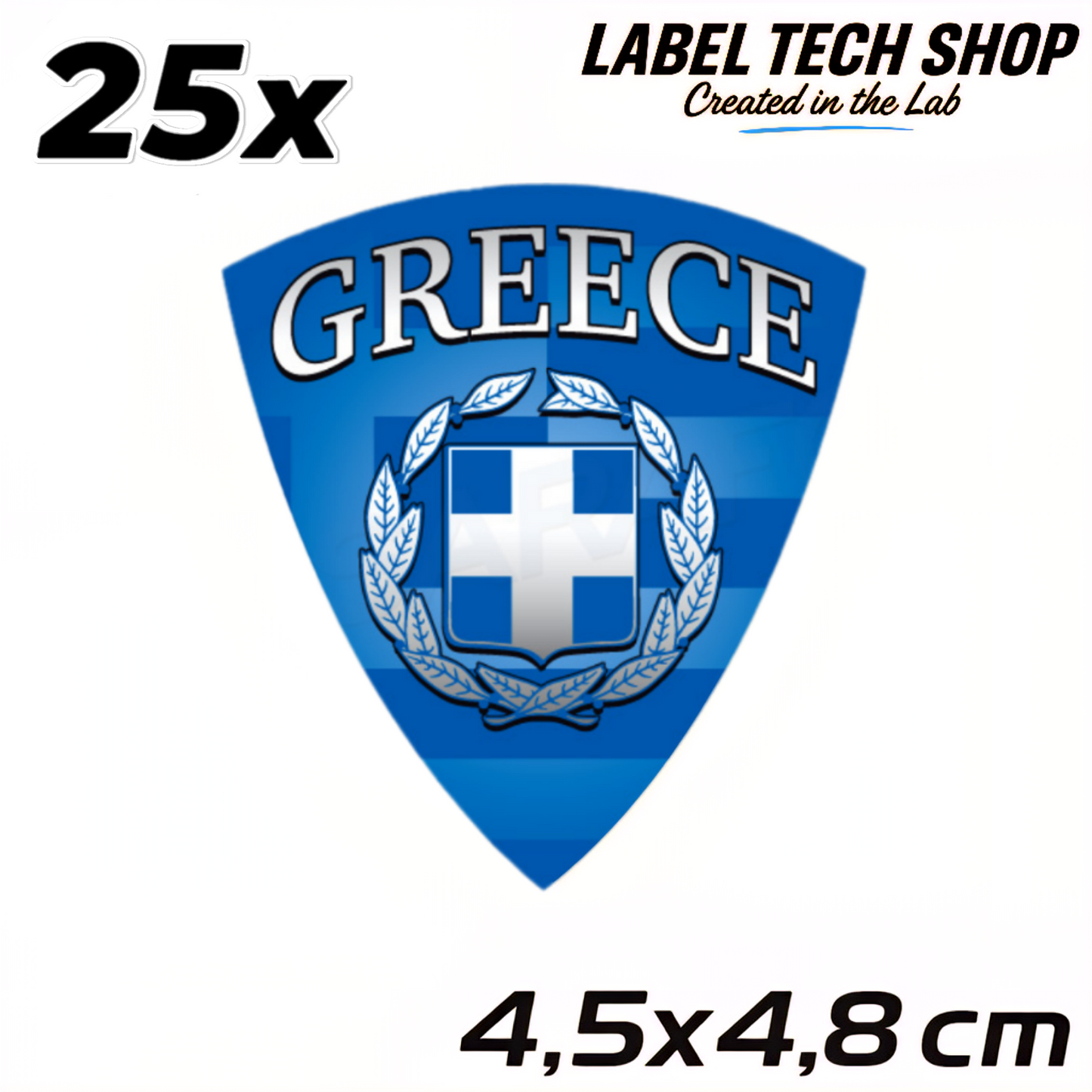 25x Griechenland Aufkleber 🇬🇷 Αυτοκόλλητο Ελλάδας Greece Sticker 4,5×4,8 cm (115)