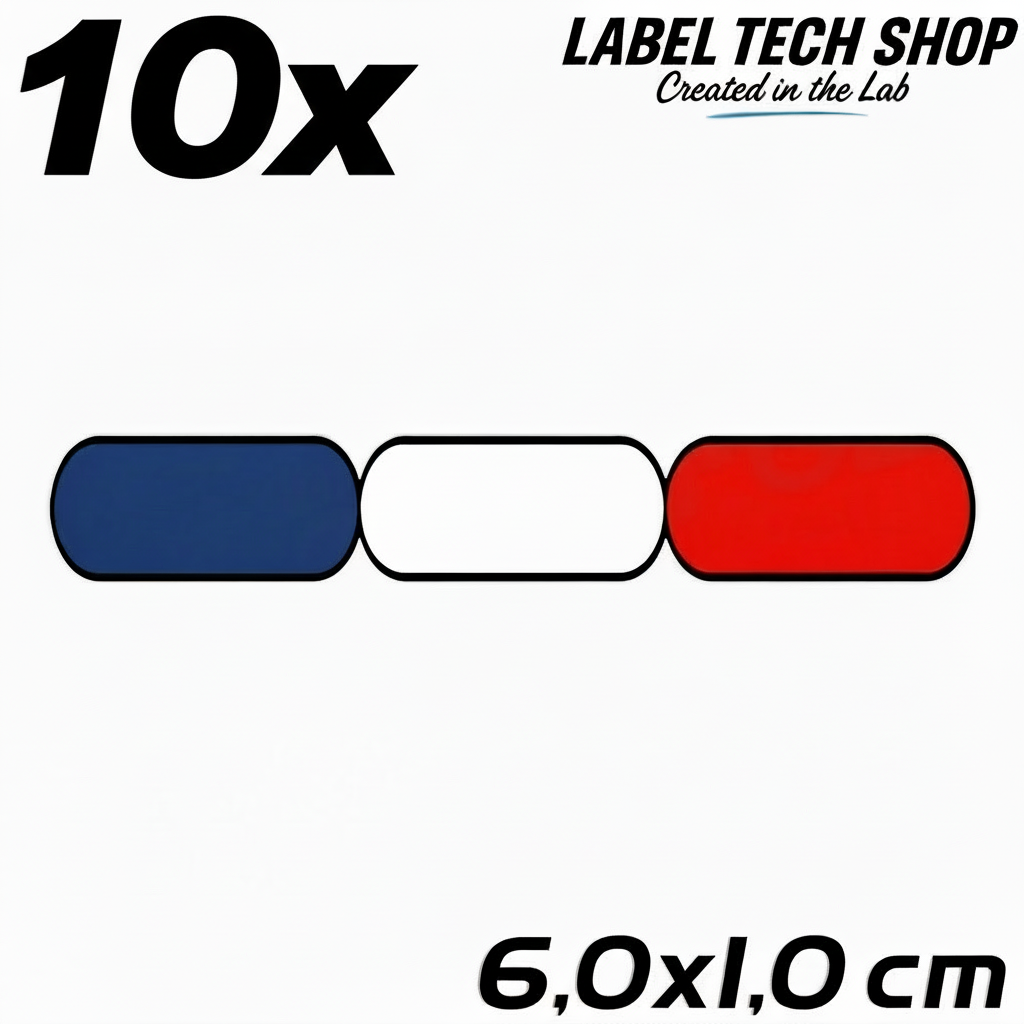 10x Frankreich Aufkleber France Francia Flagge Sticker 6,0x1,0cm (038)