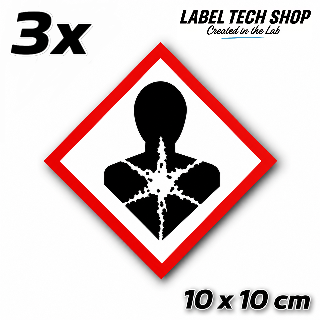 GHS08 Gesundheitsgefahr Aufkleber Health Hazard Sticker Gefahrstoff Kennzeichen nach CLP / GHS Arbeitssicherheit