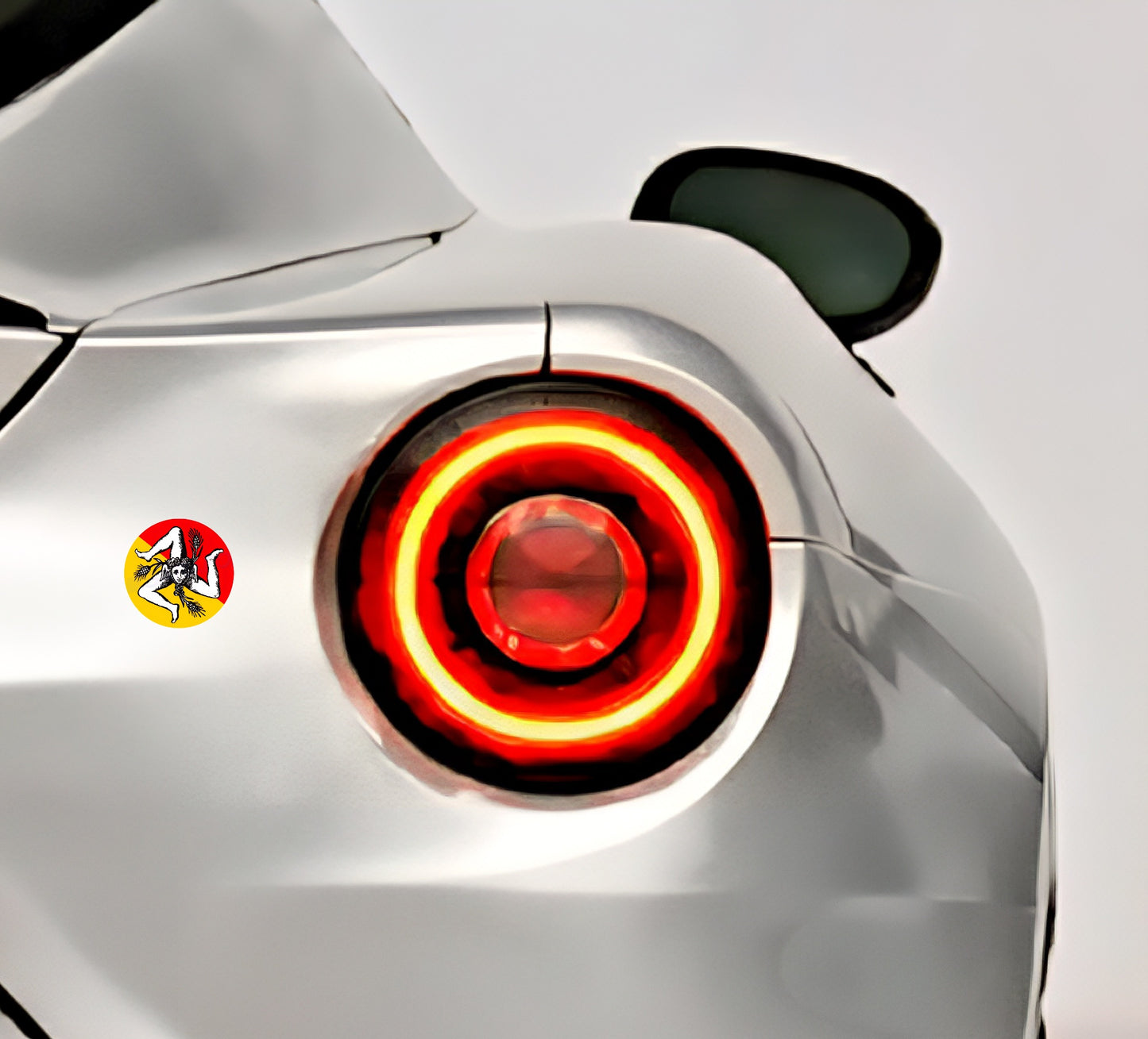 2x Sizilien Aufkleber – Sicilia Sicily Flagge Wappen Sticker Rund Ø 3cm (030)