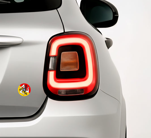 25x Sizilien Aufkleber – Sicilia Sicily Flagge Wappen Sticker Rund Ø 3cm (030)