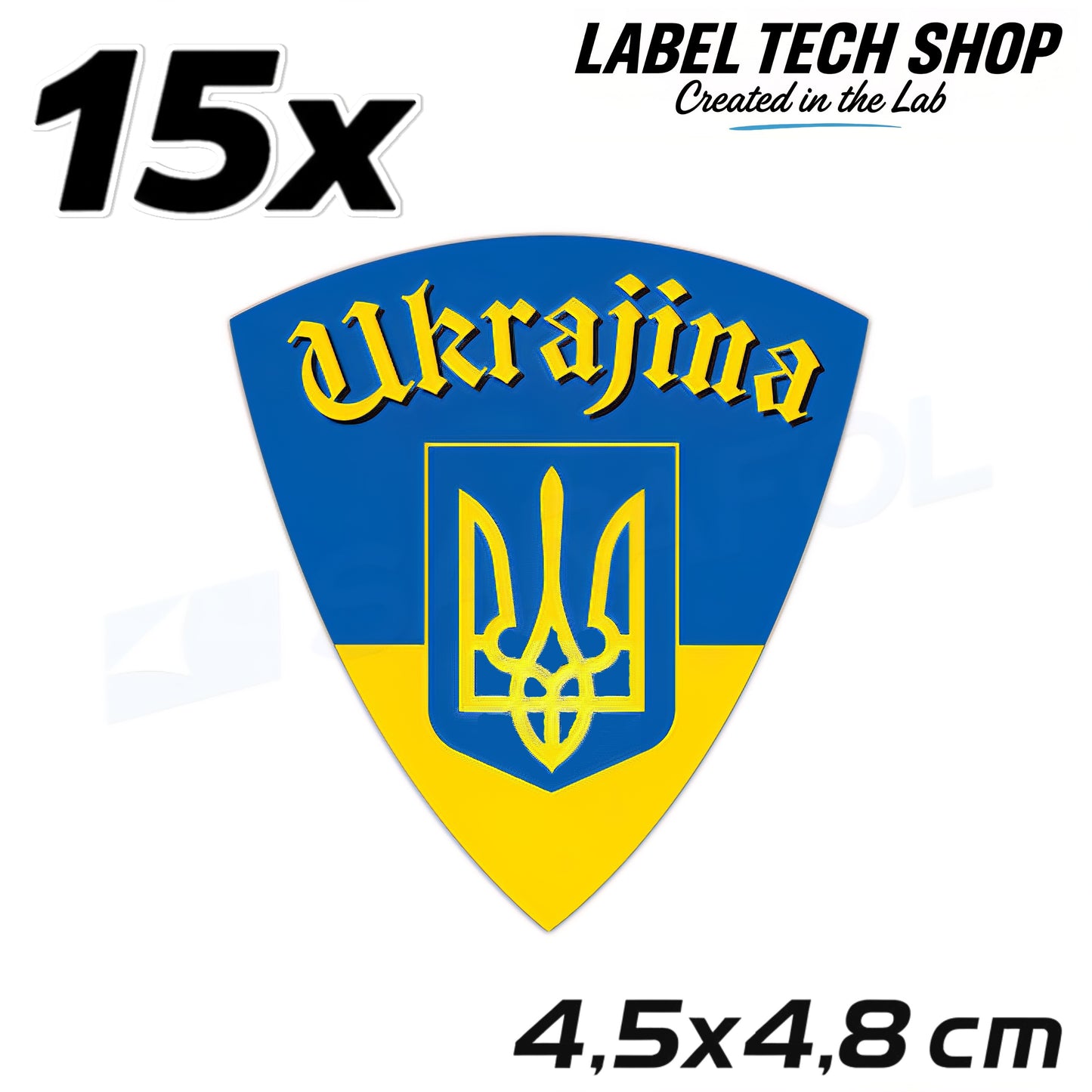 15x Ukraine Aufkleber 🇺🇦Ukraine Ukraijna Naklejka Sticker Flagge 4,5x4,8cm 012