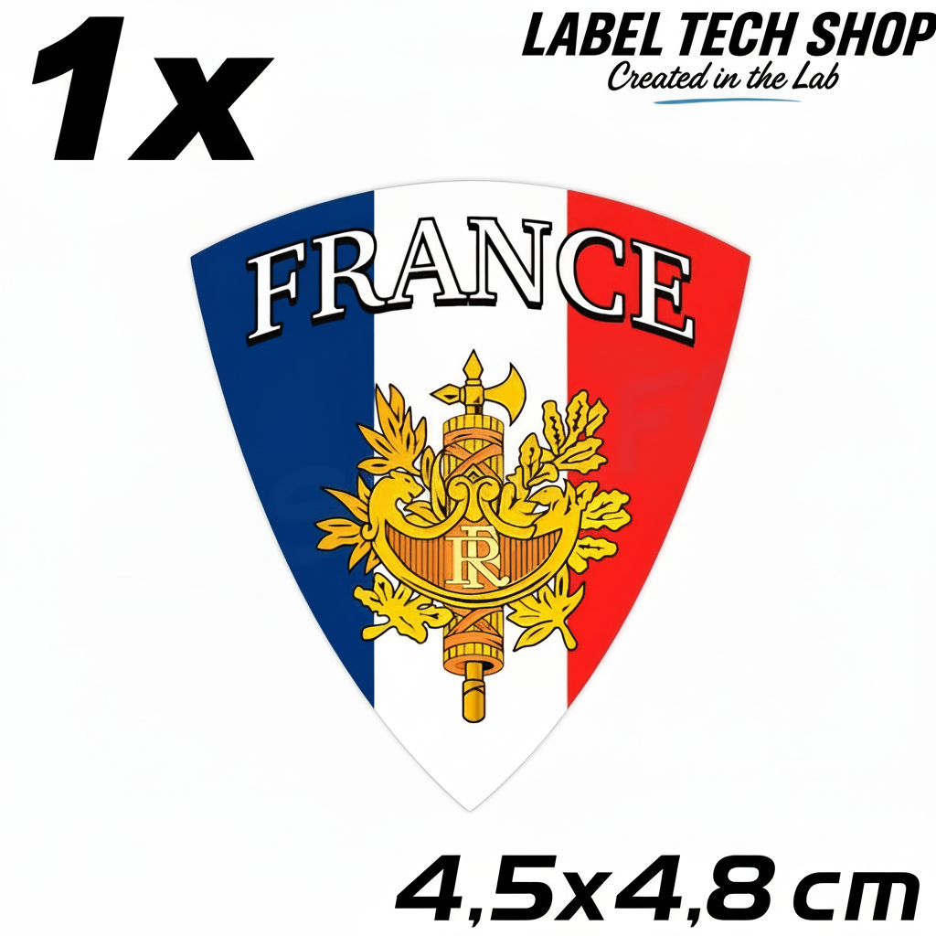 1x Frankreich Aufkleber France Francia Flagge Sticker 4,5x4,8cm (020)