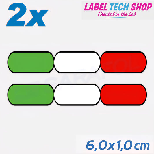 2x Italia/Italien Aufkleber Flagge 6×1 cm Italien Streifen Adesivo Sticker 037