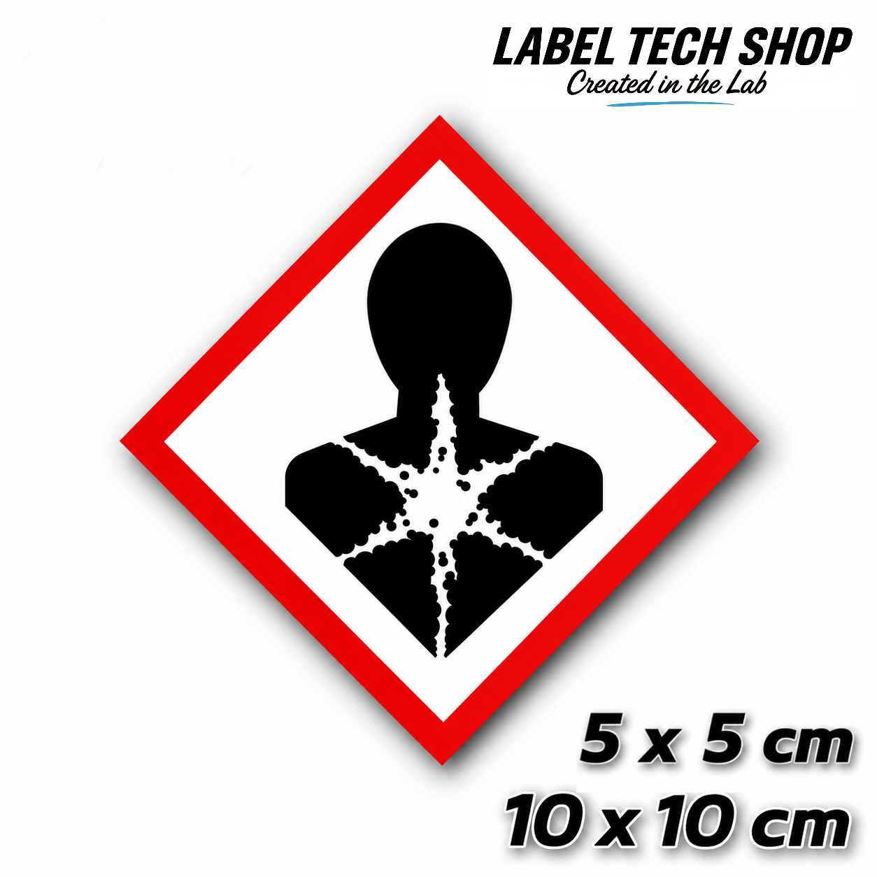 GHS08 Gesundheitsgefahr Aufkleber Health Hazard Sticker Gefahrstoff Kennzeichen nach CLP / GHS Arbeitssicherheit