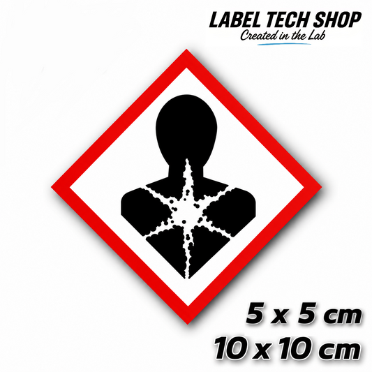 GHS08 Gesundheitsgefahr Aufkleber Health Hazard Sticker Gefahrstoff Kennzeichen nach CLP / GHS Arbeitssicherheit