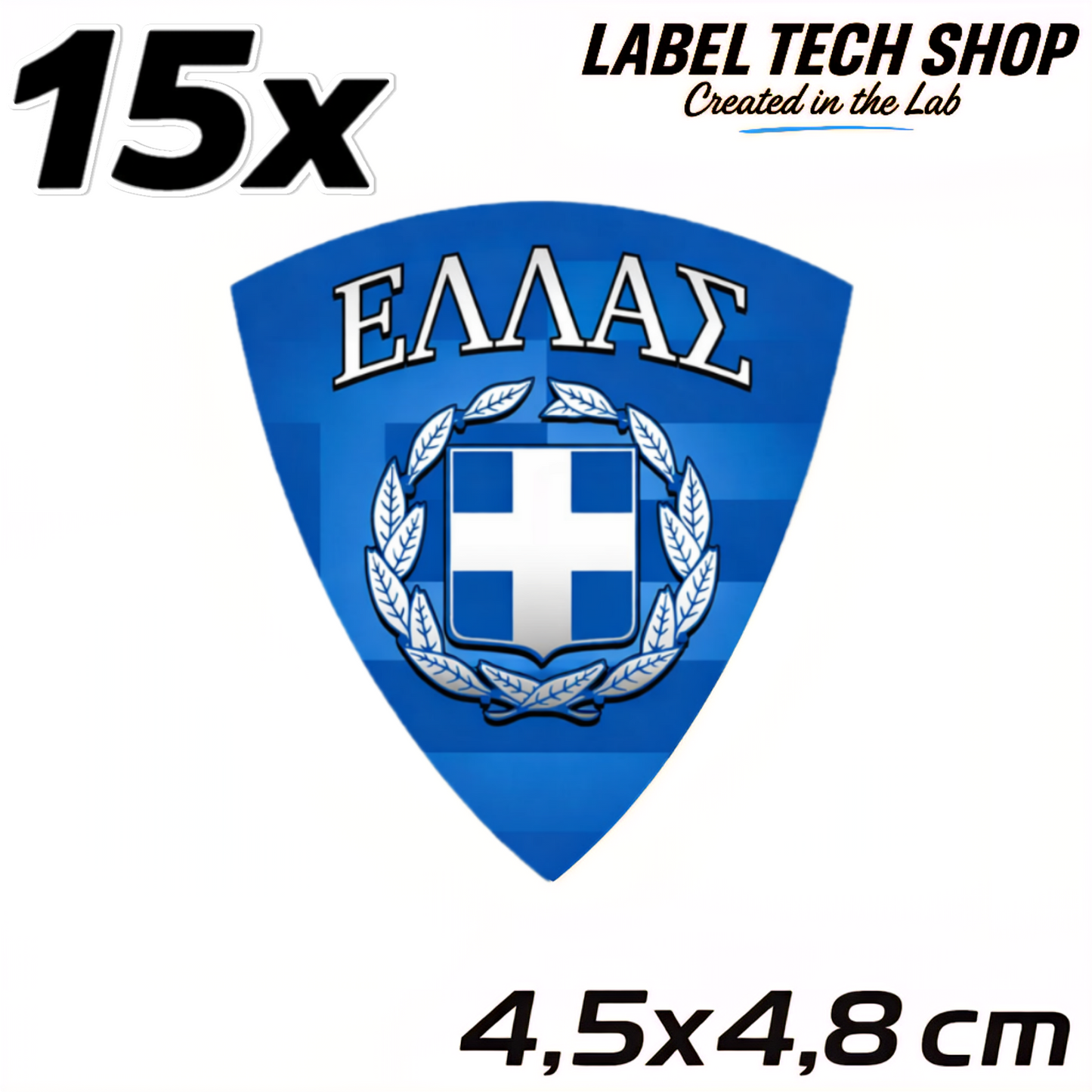 15x Griechenland Aufkleber 🇬🇷 Αυτοκόλλητο Ελλάδας Greek Sticker 4,5×4,8 cm (113)