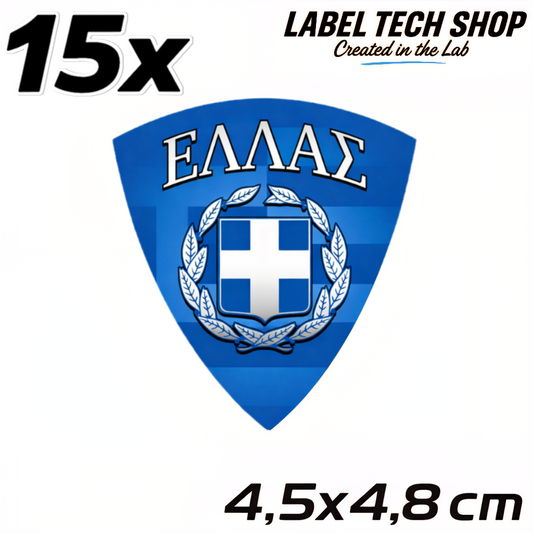 15x Griechenland Aufkleber 🇬🇷 Αυτοκόλλητο Ελλάδας Greek Sticker 4,5×4,8 cm (113)
