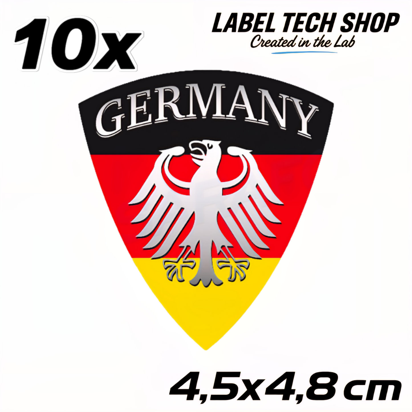 Germany Emblem Aufkleber 4,5 x 4,8 cm – Deutschland Adler Wappen Sticker (116)