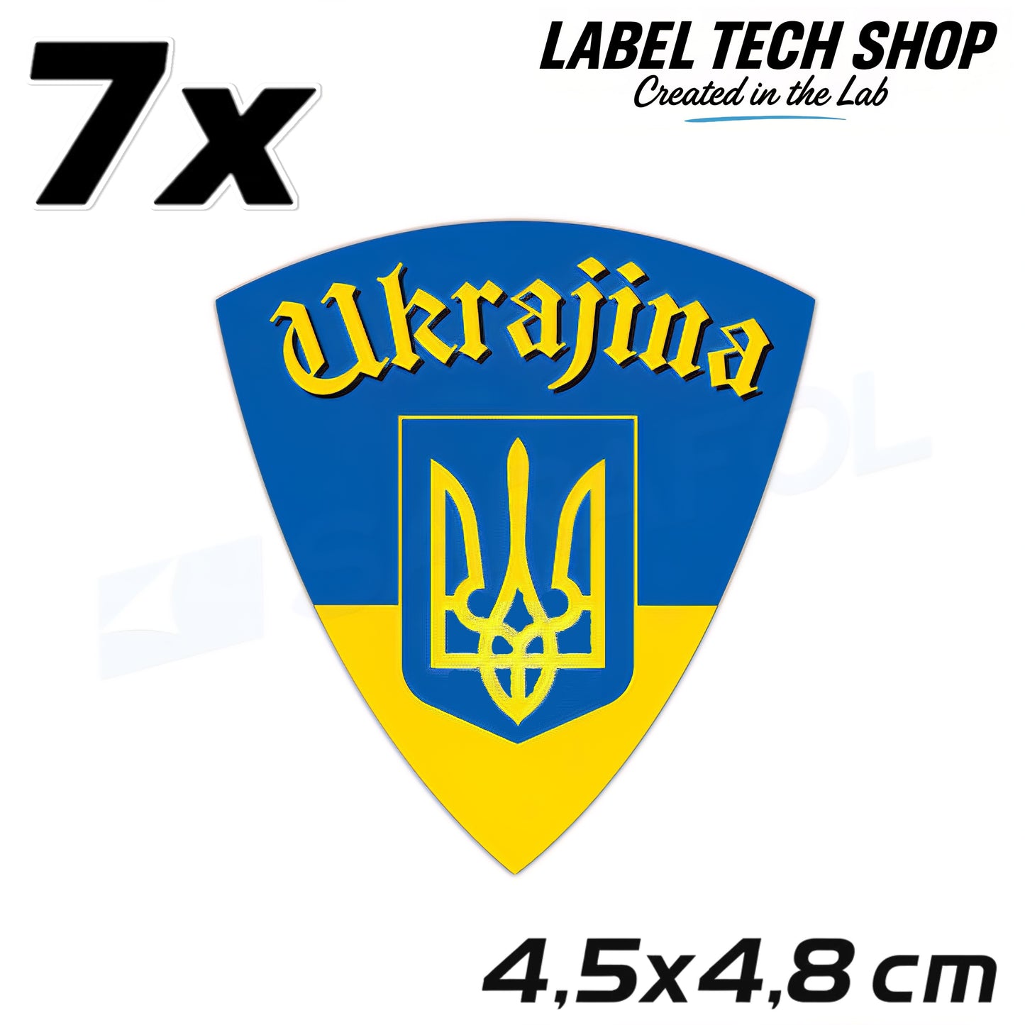 7x Ukraine Aufkleber 🇺🇦Ukraine Ukraijna Naklejka Sticker Flagge 4,5x4,8cm 012
