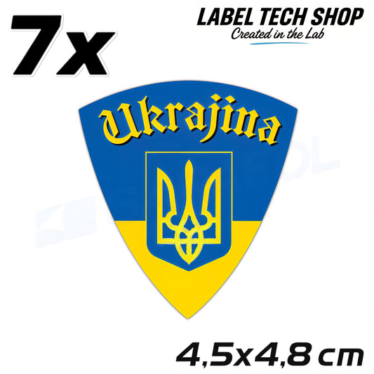 7x Ukraine Aufkleber 🇺🇦Ukraine Ukraijna Naklejka Sticker Flagge 4,5x4,8cm 012