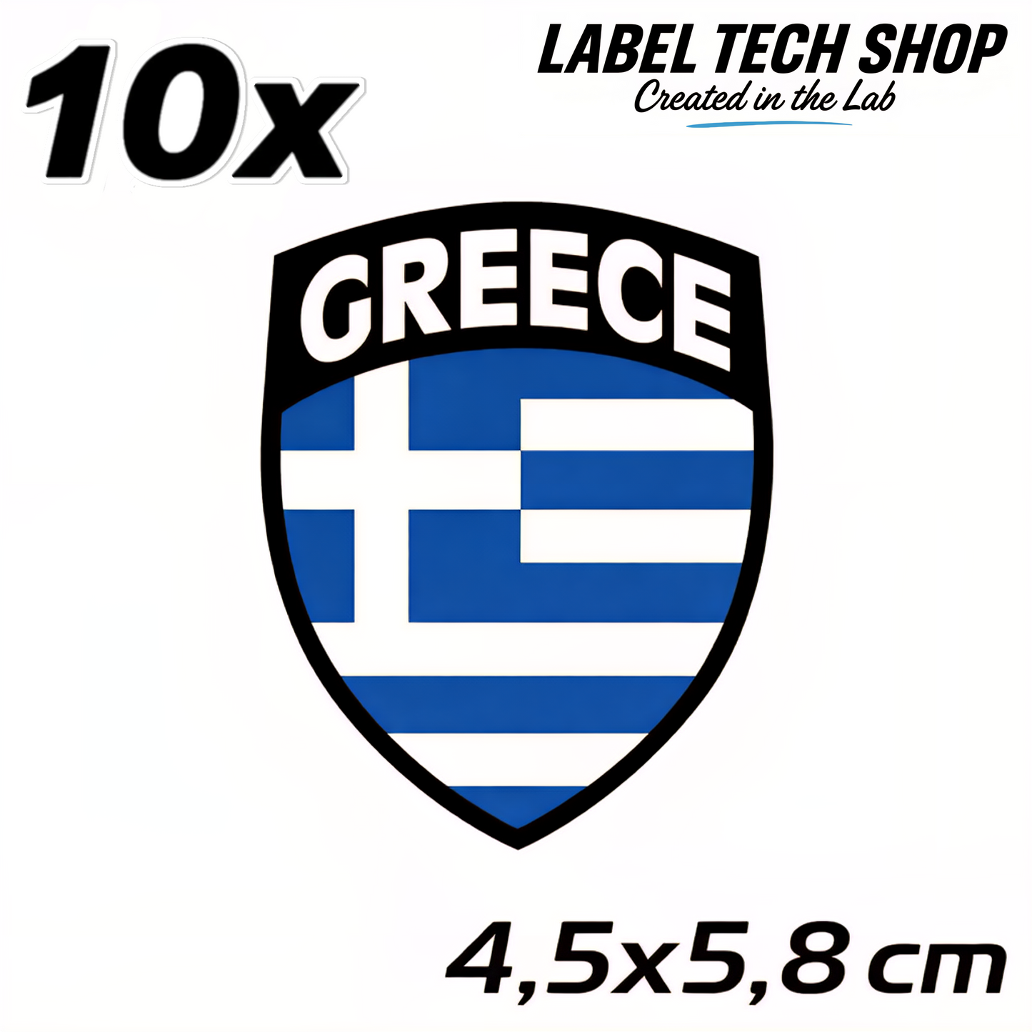 10x Griechenland Aufkleber 🇬🇷 Αυτοκόλλητο Ελλάδας Greek Sticker 4,5×5,8 cm (109)