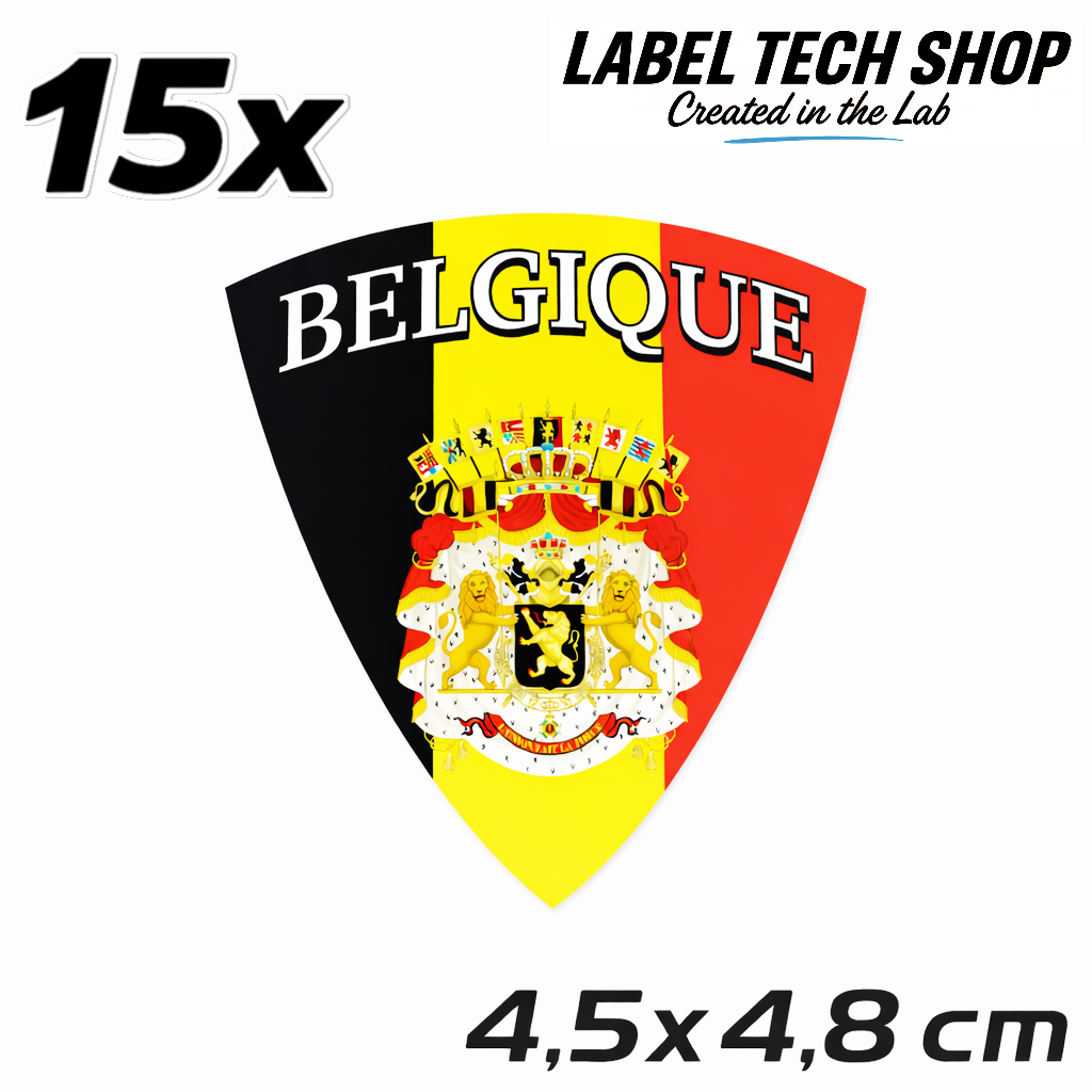Belgien Belgique Belgium Wappen Aufkleber Sticker Autocollant – Coat of Arms – Auto Laptop Helm – 4,5 × 4,8 cm (112)