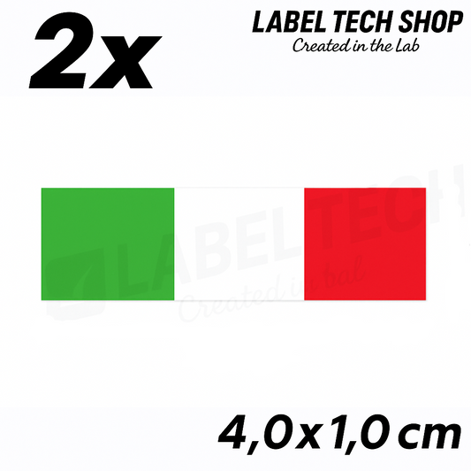 2x Italien Aufkleber Flagge 4×1cm Flagge Italien Adesivo Sticker 097