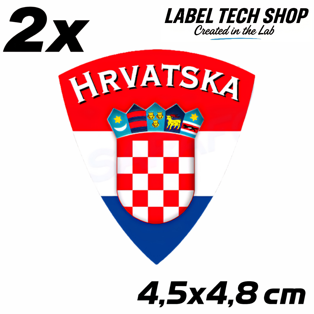 Kroatien Hrvatska Croatia Wappen Aufkleber – Croatia Coat of Arms Sticker – 4,5 × 4,8 cm (013)