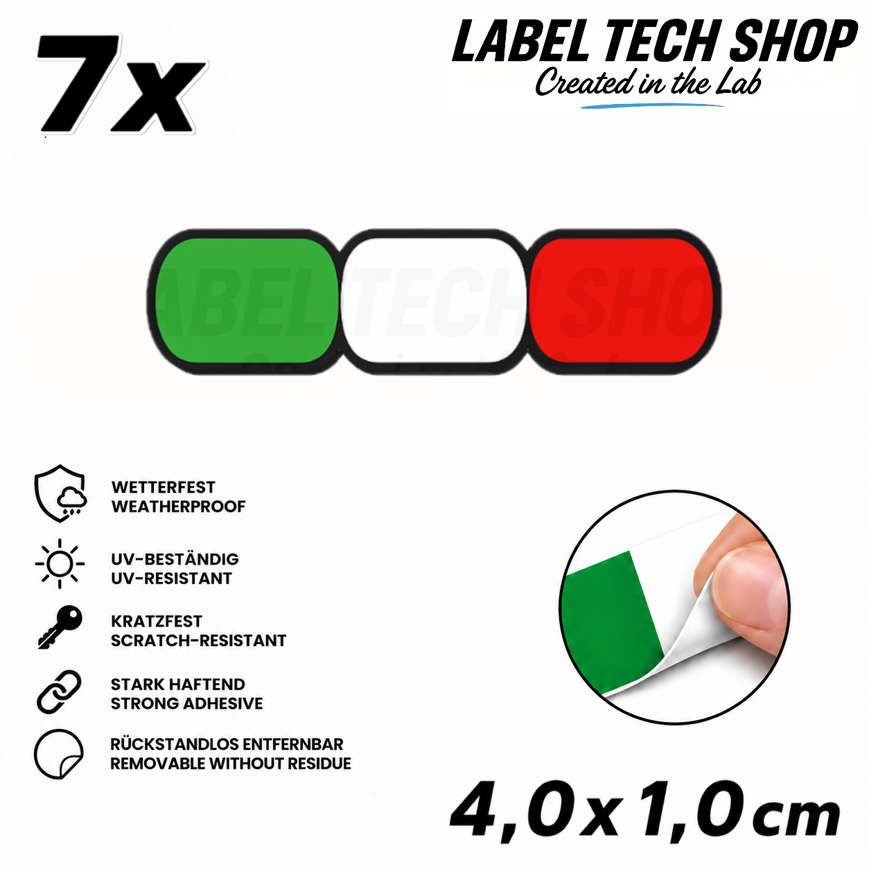 🇮🇹 Italien Aufkleber Italian Sticker Adesivo Italiano Bandiera Italiana Motorrad Auto Helm 4,0x1,0cm NR.096