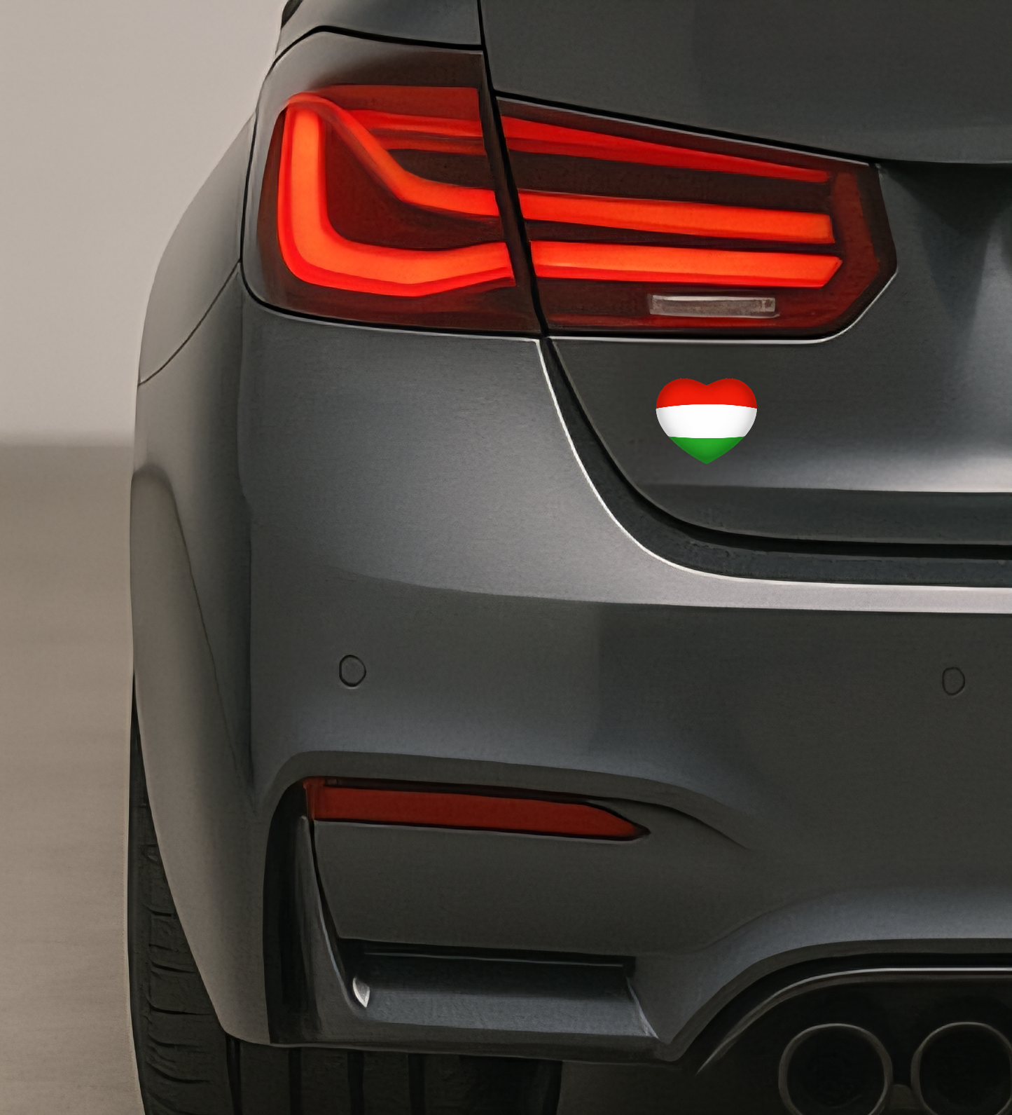 Ungarn Hungary Magyarország Herz Aufkleber Matrica – Hungary Flag Heart Sticker – Auto Laptop Helm – 5,0 × 4,5 cm (049)