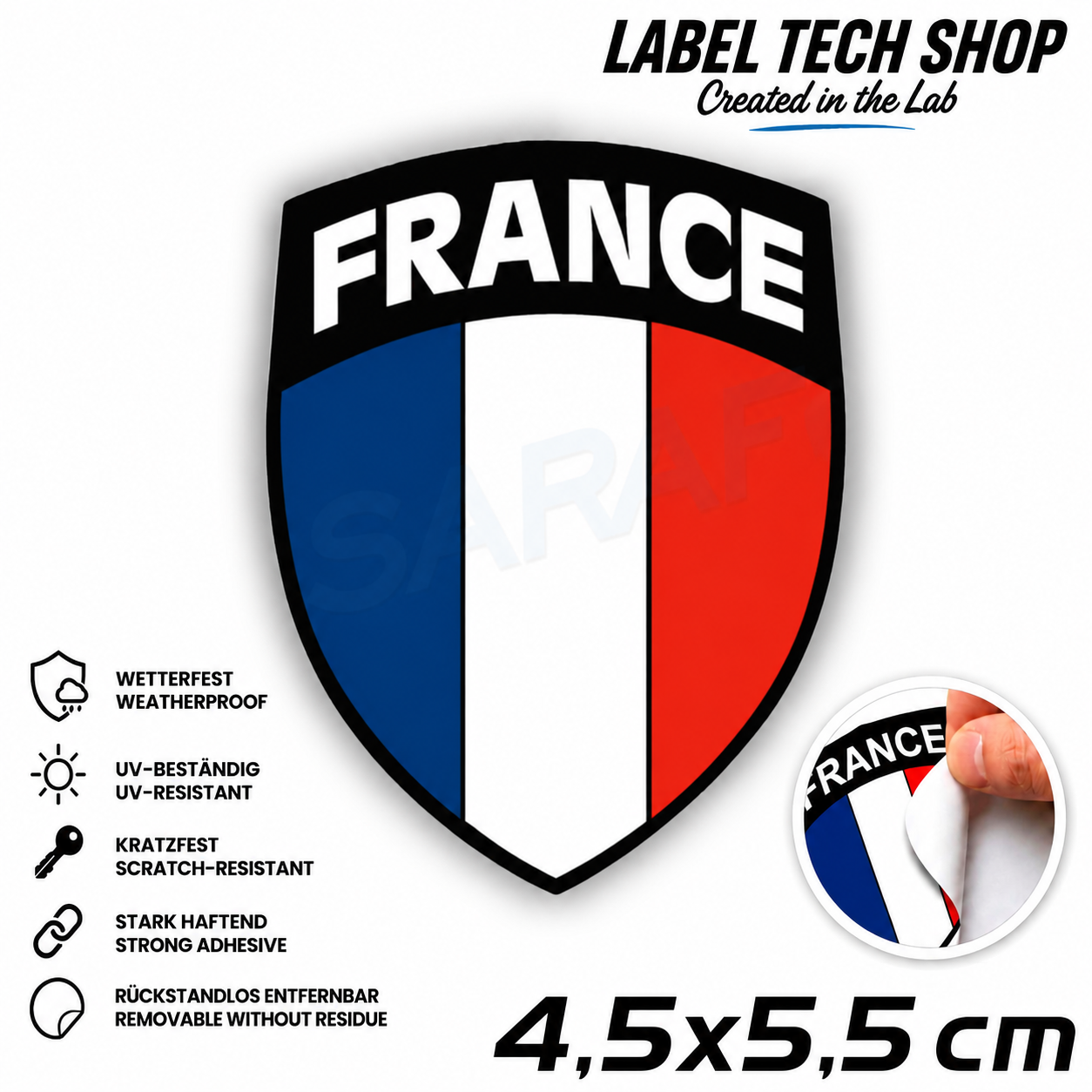 🇫🇷 Frankreich Wappen Aufkleber France Sticker Autocollant France Emblem Auto Helm 4,5x5,5cm NR.040