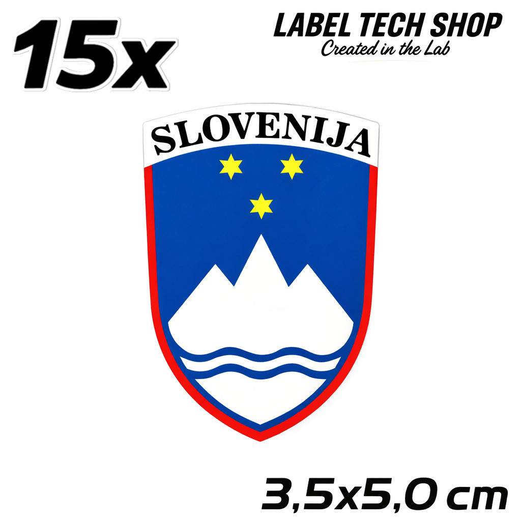Slowenien Slovenija Nalepka Emblem Aufkleber Sticker 3,5 x 5,0 cm – Wappen Slovenia (009)