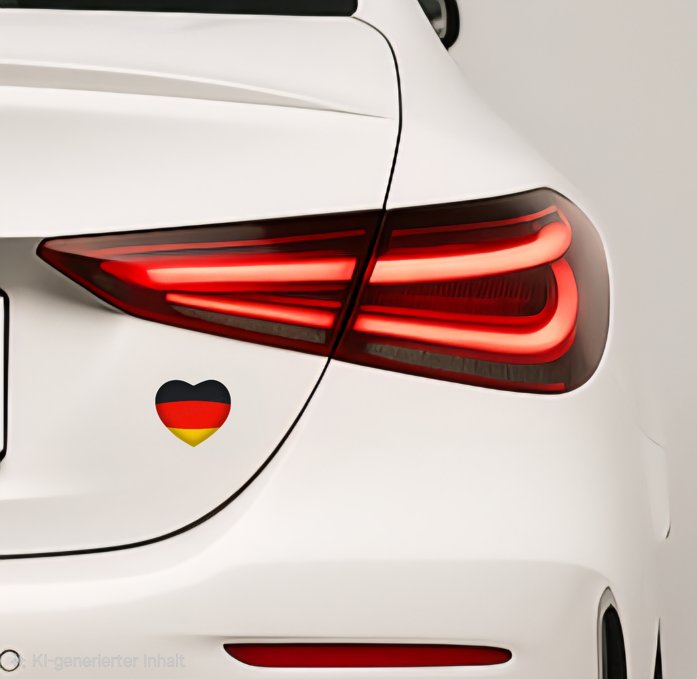 Deutschland Herz Aufkleber (048) – Germany Heart Sticker – Deutschland Flagge Herz – 5,0 × 4,5 cm