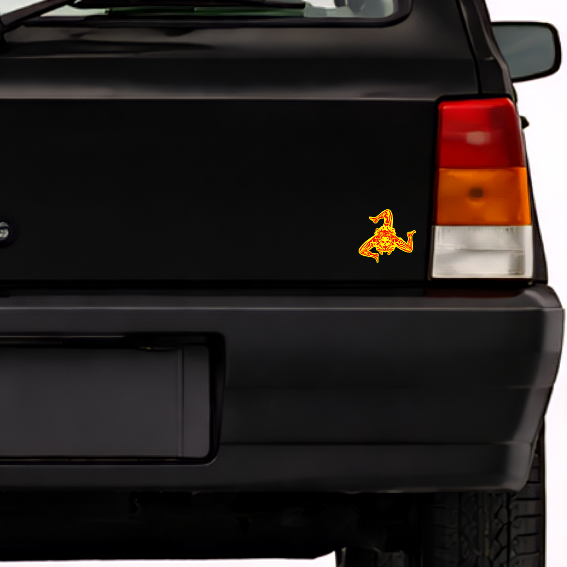 Sizilien Sicilia Sicily Trinacria Triskelion Aufkleber Sticker Adesivo – Auto Laptop Helm Geschenk – 7,5 × 7,0 cm (117)