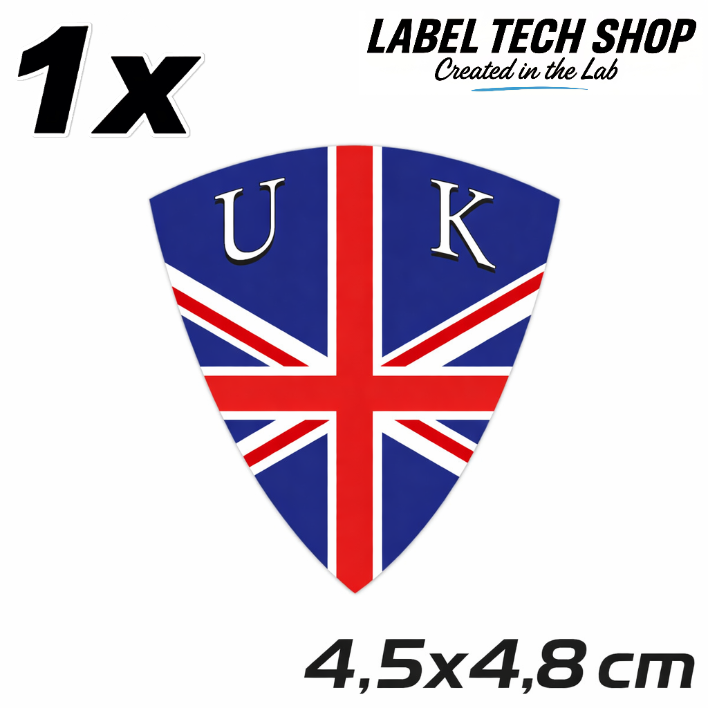 UK United Kingdom Great Britain Wappen Grossbritanien Aufkleber Sticker – Coat of Arms – Auto Laptop Helm – 4,5 × 4,8 cm (104)