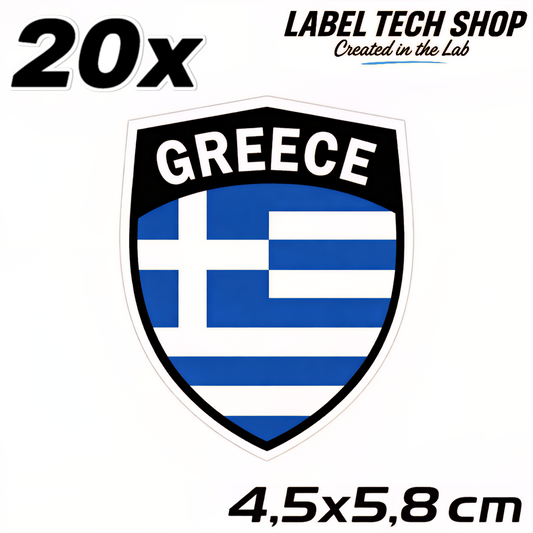 20x Griechenland Aufkleber 🇬🇷 Αυτοκόλλητο Ελλάδας Greek Sticker 4,5×5,8 cm (111)
