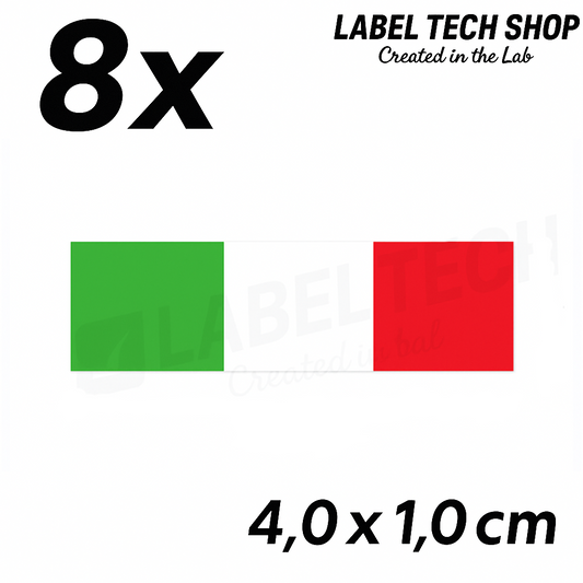 8x Italien Aufkleber Flagge 4×1cm Flagge Adesivo Italiano Sticker 097