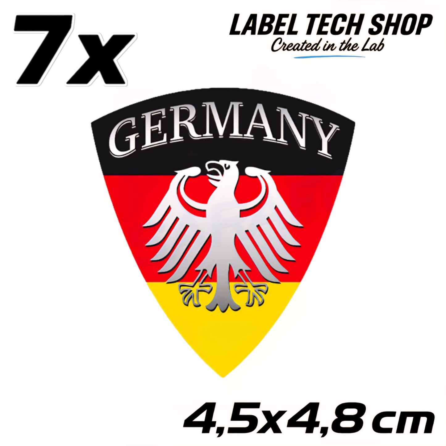 Germany Emblem Aufkleber 4,5 x 4,8 cm – Deutschland Adler Wappen Sticker (116)