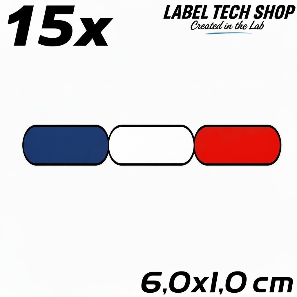 15x Frankreich Aufkleber France Francia Flagge Sticker 6,0x1,0cm (038)